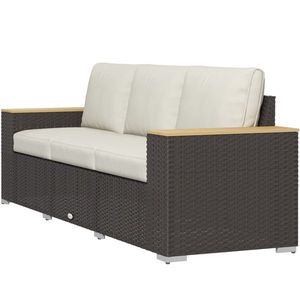 Three Seat Garden <b>Sofa</b> Rattan <b>Material</b> for Outdoor Comfort - Product Image 5