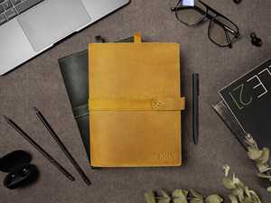 Couverture de carnet en cuir au design minimaliste de luxe, étui rechargeable pour journal, support de carnet d'écriture, protection anti-odeur NBC-0038 - Product Image 6