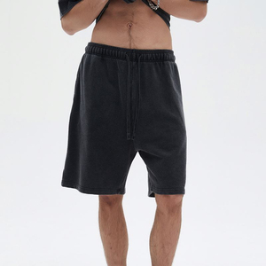 Shorts de sport pour hommes avec logo personnalisé, doublure en mesh, coton French Terry de haute qualité, uni, sans motif, pour la salle de sport et le fitness - Product Image 4