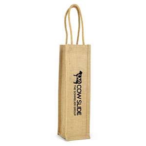 Bolsa Portabotellas de Yute Natural Premium con Correa de Hombro Cómoda - Product Image 1
