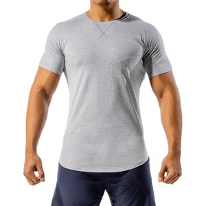 T-shirt de fitness à manches courtes pour homme, vente en gros, compression, entraînement, jogging, gym - Product Image 2