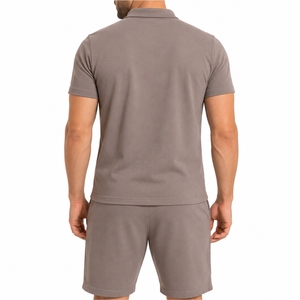 Men Polo Shirt Shorts <b>Set</b> Custom Short Sleeve Casual Sports <b>Set</b> Casual Activewear Breathable Fit Luxury Style Everyday Comfort - Product Image 2