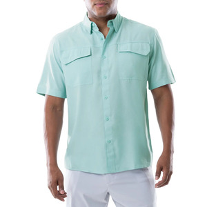 Camisas de Pesca con Botones y Cuello, Manga Corta, Protección Solar UV, con Logotipo Personalizado, para Hombre - Product Image 1