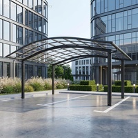 Cochera Metálica Reforzada de 10x20 pies y 20x20 pies con Recubrimiento en Polvo para Exteriores, Techo de Aluminio para Estacionamiento al Aire Libre