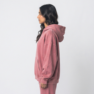 Women Pullover Oversize Hoodies Casual 100% Polyester Fleece Heavy <b>Weight</b> 430GSM Long Sleeve Baggy Drop Shoulder Hoodies - Product Image 3