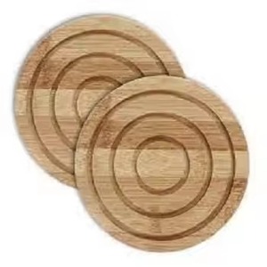 Elegant Home Wood Coasters Set Decorative <b>Table</b> <b>Protectors</b> for Coffee <b>Table</b> Dining Room Restaurant Hotel Bar - Product Image 1