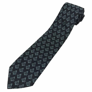 Corbata Masónica Master Mason Blue Lodge, Negra con Compás Cuadrado Verde, Regalia Masónica, Servicio OEM, Logotipo Personalizado Impreso por Transferencia Térmica - Product Image 5