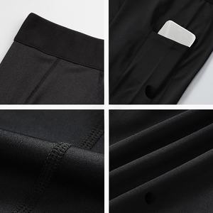 Leggings Deportivos para Hombre con Bolsillo Lateral, Pantalones Ajustados de Poliéster de Secado Rápido para Gimnasio, Entrenamiento, Running, con Logotipo Personalizado - Product Image 4