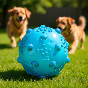 Pelota de Goma Termoplástica de 8 cm, Color Azul Petrol, Juguete Interactivo para Mascotas - Product Image 3