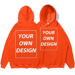 เสื้อสเวตเชิ้ตมีฮู้ดสีแดง ผ้าฟลีซ ทรงโอเวอร์ไซส์ สไตล์ลำลอง สีพื้น มีกระเป๋าหน้า ลายพิมพ์ สำหรับฤดูหนาว ผู้ชาย กันลม - Product Image 2
