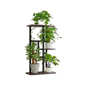 Support à plantes en bois classique, étagère à plantes multi-niveaux traditionnelle pour l'intérieur, support pour pot de fleurs, étagère de présentation pour la décoration de la maison - Product Image 1
