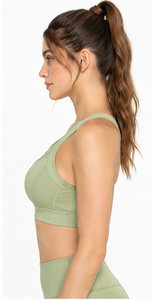 <b>Women's</b> Yoga Sports Bra Seamless Stretch Breathable Gym Fitness Running Crop <b>Top</b> Adjustable Straps Logo Low MOQ Medium - Product Image 6