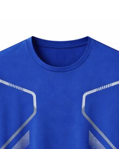 Mens Blue Quick Dry Sports T Shirt And Black Shorts <b>Set</b> Breathable Gym Wear Running Training Fitness Athletic Activewear Outfit - Product Image 6