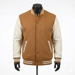 Custom Varsity <b>Jacket</b> Men Women Letterman <b>Jackets</b> Bulk Wholesale OEM Wool <b>Leather</b> Varsity <b>Jacket</b> Custom Embroidery Logo <b>Jackets</b> - Product Image 1