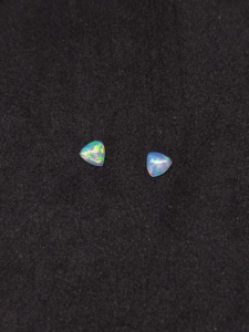 Natural Ethiopian Rainbow Opal 4MM Trillion Cut Best Quality Gemstone for Jewelry Making - Product Image 2