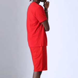 Derniers ensembles d'été décontractés pour hommes avec logo imprimé, t-shirt et short de couleur unie, en promotion - Product Image 5