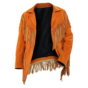 Women's Single Breasted Tassel <b>Suede</b> <b>Jacket</b> Coat Genuine Sheep <b>Leather</b> <b>Jacket</b> 2026 Autumn Elegant for women low moq - Product Image 4