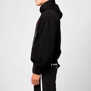 Sudadera con Capucha de Diseño Personalizado de Alta Calidad con Pedrería para Hombre, Estilo Casual, Talla Grande, 100% Algodón, para Invierno - Product Image 5