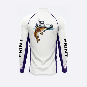 Maillot de pêche unisexe à manches longues, respirant, séchage rapide, UPF 50, en polyester, avec fermeture éclair, personnalisable, pour la pêche en bateau - Product Image 2