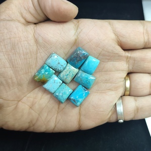 Turquesa Natural Octogonal Cabujón, Gema Suelta, Piedra Geométrica para Joyería, Suministro al por Mayor Brandon Jewel Infotech TQ-OCT-CAB-FS - Product Image 1