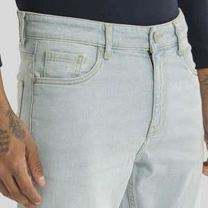 Jeans en denim pour hommes, style international, coupe droite, délavé, taille mi-haute, déchiré et vieilli, style urbain, vente en gros, grandes tailles, 100% haute qualité - Product Image 6