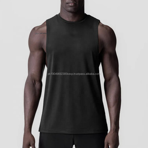 Débardeurs pour hommes, coupe ajustée, légers, coupe standard, débardeurs à séchage rapide, technologie anti-transpiration, col rond, stringer, utilisation en salle de sport, tendance - Product Image 1