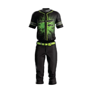 Uniforme de béisbol personalizado con logo del equipo impreso, ropa deportiva transpirable de poliéster, conjunto de uniforme de béisbol atlético para hombre - Product Image 1