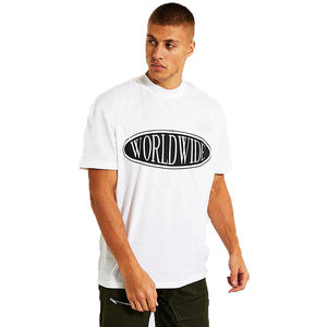 T-shirt basique 100 % coton, coupe oversize, épaules tombantes, jersey respirant de haute qualité, logo personnalisé, manches courtes, coupe ample, noir uni - Product Image 3