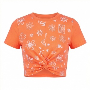 เสื้อครอปท็อปผู้หญิงสีสันตามสั่ง พรีเมียม ผ้าสแปนเด็กซ์ผสมคอตตอน แขนสั้น ระบายอากาศได้ดี สไตล์ลำลอง เท่ห์ๆ สำหรับใส่เดินเล่น - Product Image 1