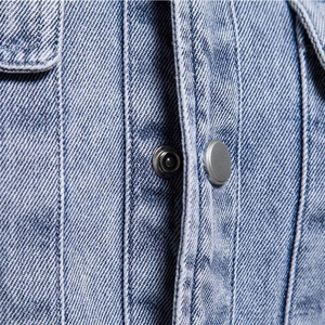 Fabricants de vêtements OEM, veste en jean décontractée vintage en coton lavé de haute qualité, sur mesure, pour hommes - Product Image 5