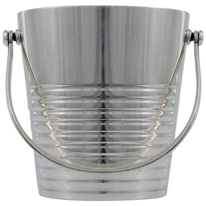Seau à glace en métal de haute qualité, refroidisseur à vin, avec logo personnalisé, acceptant les logos sur mesure, seau à pied argenté, bac à champagne et boissons. - Product Image 2