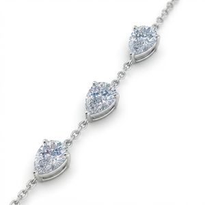 Magnificent 14.00 CT Pear Lab Grown Diamond <b>Necklace</b> in 14K White Gold for Women - Product Image 4