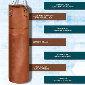 Sac de frappe de boxe professionnel en cuir PVC écologique léger, sacs de frappe lourds avec impression de logo personnalisé et OEM - Product Image 6