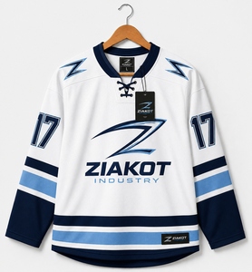 Venta al por Mayor Directa de ZIAKOT INDUSTRY, Jersey de Hockey Personalizado con la Bandera de EE. UU. en Negro Vintage - Product Image 3