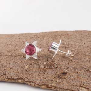 Nuevos Pendientes de Turmalina Oink Hechos a Mano por Diseñadores 2026, Joyería en Plata de Ley 925 para Mujeres y Niñas - Product Image 2
