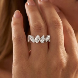 แหวนเพชรทรงผสมแบบ Eternity Band - ทอง 9k, 14k, 18k - Product Image 2