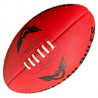 Football australien en cuir pleine fleur en cuir naturel de qualité supérieure équipé d'une super vessie