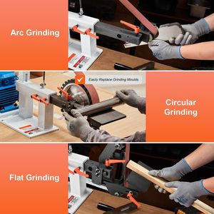 Levigatrice a Nastro 72 x 2 Pollici, Lucidatrice a Velocità Variabile 1500W 2HP, Macchina per Levigatura e Lucidatura con 3 Modalità - Product Image 2