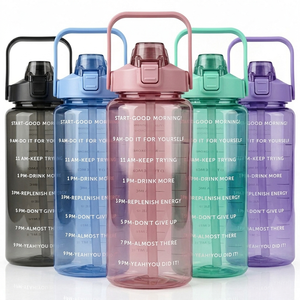 2000ml for Time Markers BPA-Free Leak-Proof <b>Plastic</b> Shaker for Fitness Gym Daily Hydration Eco-Friendly - Product Image 1