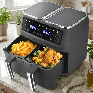 Freidora de Aire Eléctrica Compacta Sudex Mini, Pantalla LCD, Fácil de Limpiar, Multifunción, Doble Cesta, Cocina Saludable para el Hogar - Product Image 4