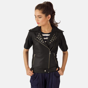 Veste en cuir d'agneau véritable à manches longues élégante pour femmes, douce au toucher, imperméable, conçue pour le confort et la mode - Product Image 1