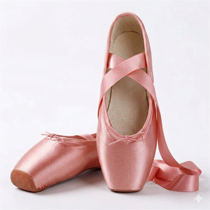 Zapatillas de Ballet de Satén Suave al Por Mayor con Forro de Algodón, Suela Flexible de PU, Tacón Plano, para Mujeres y Niñas - Product Image 3