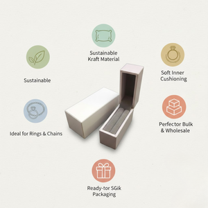 Caja de Embalaje Rígida y Sostenible para Joyería con Cierre Magnético, Acabado Mate e Inserto de Esponja |   Caja de Regalo Ecológica de Papel Kraft - Product Image 5