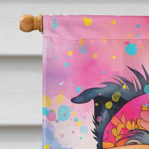 Scottish Terrier Hippie gran poste de porche decorativo patio Banner Multicolor colgante de pared poliéster casa tamaño ilustraciones Multicolor - Product Image 3