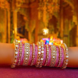 Sparkling Austrian Stone Fashion Jewelry <b>Set</b> for Wedding & Festive Wear 10575606PU_2.4 <b>Bangle</b> Collection - Product Image 3