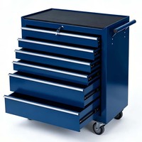 Armoire à outils industrielle en acier inoxydable robuste, 3 tiroirs, 4 roulettes, verrouillable à cadenas, capacité de charge de 200 kg, personnalisable, garantie 3 ans