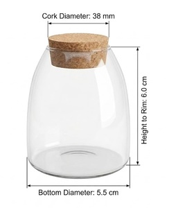 Clear Glass Mini Jar with <b>Cork</b> Lid - Product Image 3
