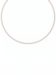Luxury <b>Tennis</b> <b>Necklace</b> Lab Grown Diamonds <b>Sterling</b> <b>silver</b>, 9KT,10KT, 14KT,18KT Gold Plating Premium Jewelry Gift for Women - Product Image 5
