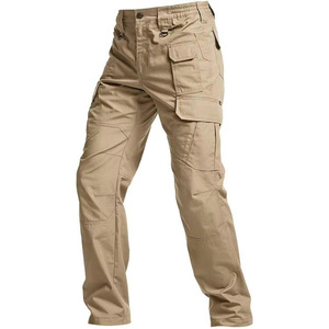 DAIZEN STAR INTERNATIONAL Men's Cargo Pants Multiple Pockets High Waist Canvas Material Windproof Quick Dry Midweight Workwear - Product Image 4