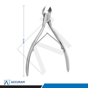 Coupe-ongles en acier inoxydable robuste Accuram en forme de lune pour ongles épais, pince à cuticules, outil de manucure et pédicure pour les pieds - Product Image 4